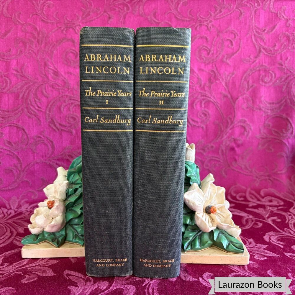 1926 Abraham Lincoln: The Prairie Years, Vol. 1 & 2, Carl Sandburg, Illustrated